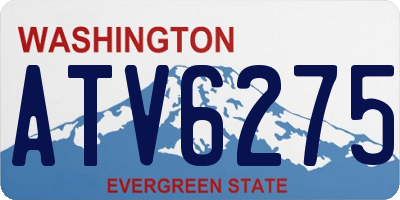 WA license plate ATV6275