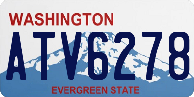 WA license plate ATV6278
