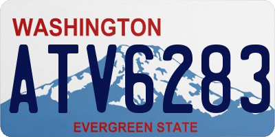 WA license plate ATV6283