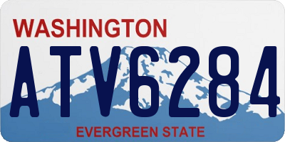 WA license plate ATV6284