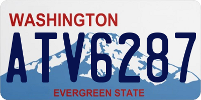 WA license plate ATV6287