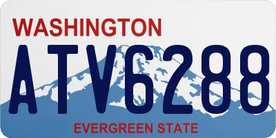 WA license plate ATV6288