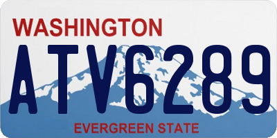 WA license plate ATV6289