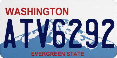 WA license plate ATV6292