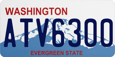 WA license plate ATV6300