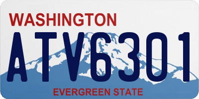 WA license plate ATV6301