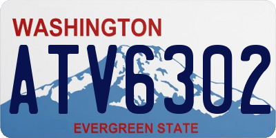 WA license plate ATV6302