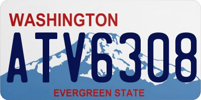 WA license plate ATV6308