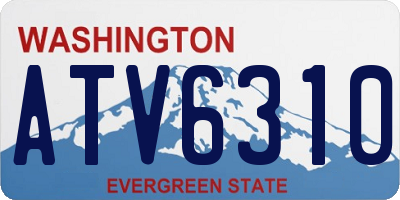 WA license plate ATV6310