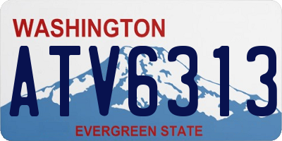 WA license plate ATV6313