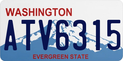 WA license plate ATV6315