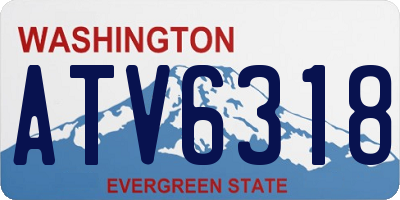 WA license plate ATV6318