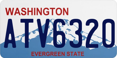 WA license plate ATV6320