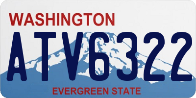 WA license plate ATV6322
