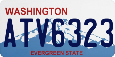 WA license plate ATV6323