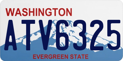 WA license plate ATV6325