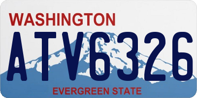 WA license plate ATV6326