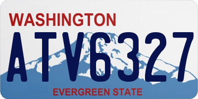 WA license plate ATV6327