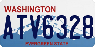 WA license plate ATV6328