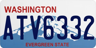 WA license plate ATV6332