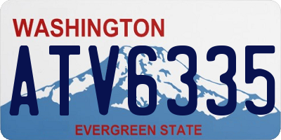 WA license plate ATV6335