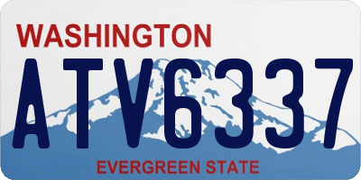 WA license plate ATV6337