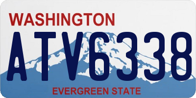 WA license plate ATV6338