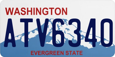 WA license plate ATV6340