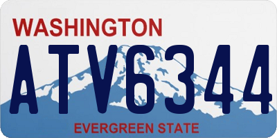WA license plate ATV6344