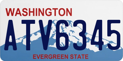 WA license plate ATV6345