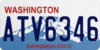 WA license plate ATV6346