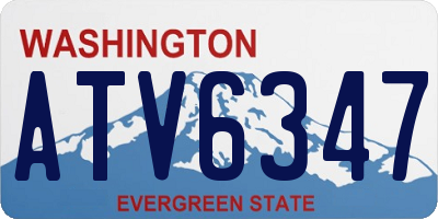 WA license plate ATV6347