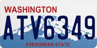WA license plate ATV6349