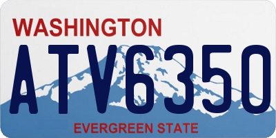 WA license plate ATV6350