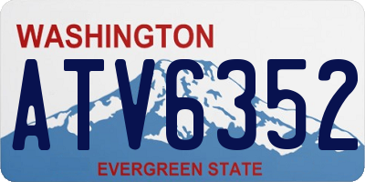 WA license plate ATV6352