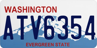 WA license plate ATV6354