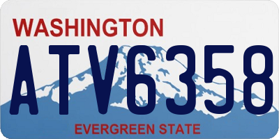 WA license plate ATV6358