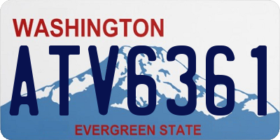 WA license plate ATV6361