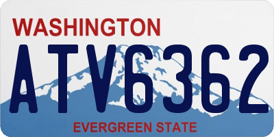 WA license plate ATV6362