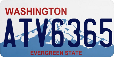 WA license plate ATV6365