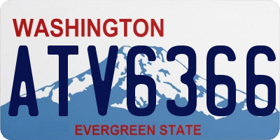 WA license plate ATV6366