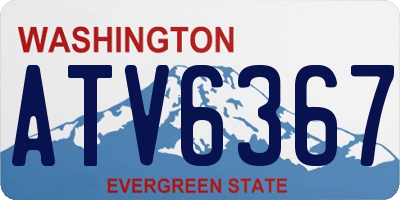 WA license plate ATV6367