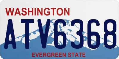 WA license plate ATV6368