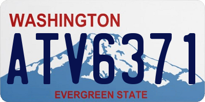 WA license plate ATV6371