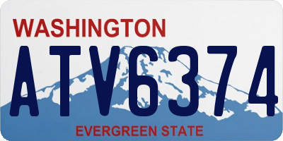 WA license plate ATV6374