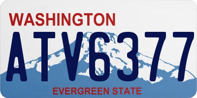 WA license plate ATV6377
