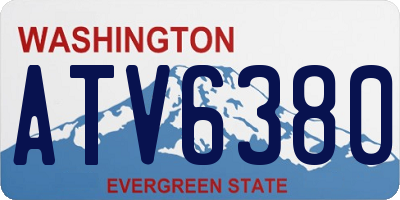 WA license plate ATV6380