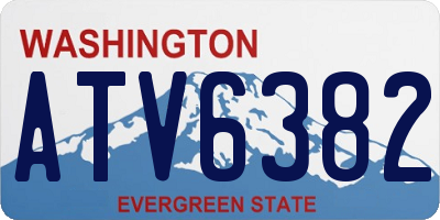 WA license plate ATV6382