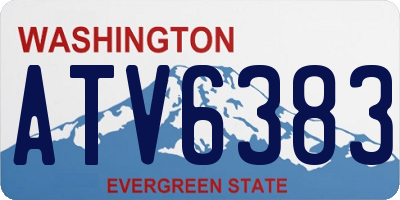 WA license plate ATV6383