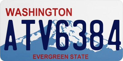 WA license plate ATV6384